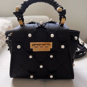 Zac Posen Eartha Mini Leather Crossbody Black